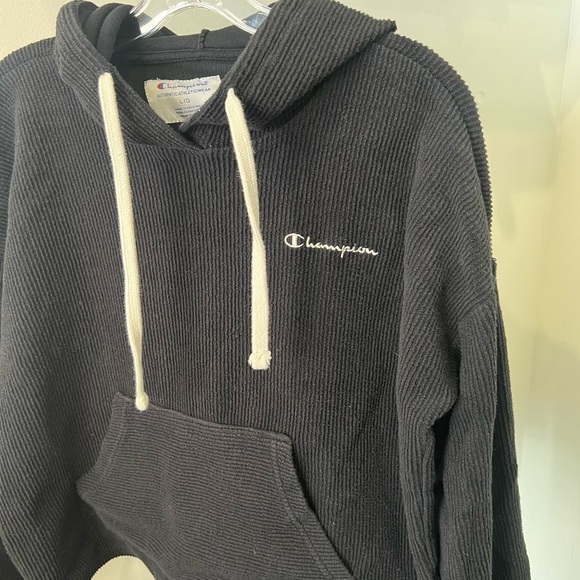 Champion Women's Black Textured Hoodie - Picture 8 of 10